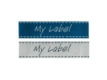 Applikation / Label Webetiketten - My Label - blau/grau