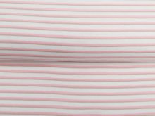 Jersey Sanetta - Streifenmix - weiß/rosa