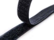 Klettband zum Aufnähen Flauschband & Hakenband ca. 20 mm x 50 cm - schwarz