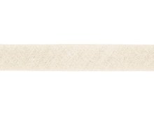Hochwertiges Schrägband Baumwolle gefalzt 20 mm - uni creme