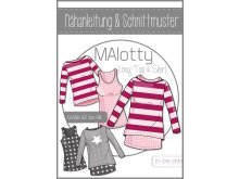 Papierschnittmuster ki-ba-doo MAlotty Doppelshirt Long-Top & Shirt Damen
