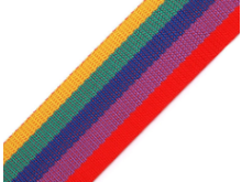 Gurtband 50 mm - regenbogenfarben
