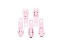 Slider / Zipper / Automatikschieber für Reißverschlüsse Größe 3 - Set 5 Stück rosa