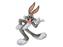 Applikation zum Aufbügeln Bugs Bunny - Mein Name ist Hase - grau