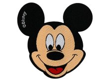 Applikation zum Aufbügeln Disney-Mickey Mouse - lachender Mickey - beige