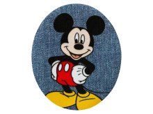 Applikation zum Aufbügeln in Jeansoptik 2 Stück Disney-Mickey Mouse - Mickey - blau