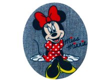 Applikation zum Aufbügeln in Jeansoptik 2 Stück Disney-Mickey Mouse - Miss Minnie - blau