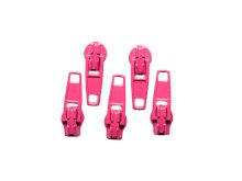 Slider / Zipper / Automatikschieber für Reißverschlüsse Größe 3 - Set 5 Stück pink