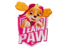 Applikation zum Aufbügeln Paw Patrol - Team Skye - rosa