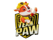 Applikation zum Aufbügeln Paw Patrol - Team Rubble - gelb