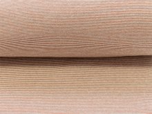 Bündchen glatt 70 cm im Schlauch - 1mm - breite Streifen - weiß-koralle