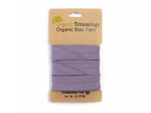 Jersey Organic Cotton Schrägband/Einfassband gefalzt 20 mm Breit x 3 Meter Coupon - uni lila