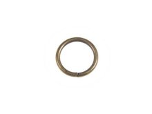 O-Ring Rundring 20 mm Metall - 4 Stück - altgold
