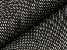 Jacquard-Jersey - feines Karomuster - schwarz/weiß
