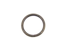 O-Ring Rundring 25 mm Metall - 2 Stück - altgold