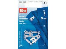 Prym 2 Hosen/Rockhaken und Stege 9mm - silberfarben