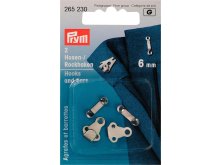 Prym 2 Hosen/Rockhaken und Stege 6mm - silberfarben