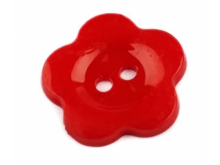 Knopf blumenförmig Größe 36" - rot