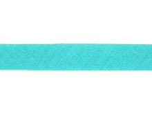 Hochwertiges Schrägband Baumwolle gefalzt 20 mm - uni türkis