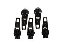 Slider / Zipper / Automatikschieber für Reißverschlüsse Größe 3 - Set 5 Stück schwarz
