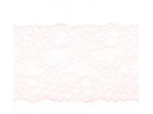 Elastische Spitze extrabreit ca. 14,5 cm - Blumenranken - helles rosa