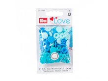 Color Snaps Druckknöpfe Prym Love 30 Stück/12,4mm gemischt - blau,mint,türkis