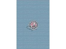 Jersey Digitaldruck Stenzo Sewing PANEL ca. 60 cm x 50 cm - Mädchen mit Nadel und Faden - blau