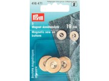 Prym 3 Magnet-Annähknöpfe 19 mm - goldfarben