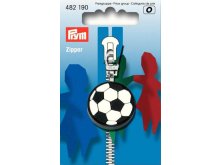 Prym Fashion-Zipper für Kinder Fussball - schwarz