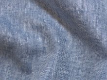 Leinen Baumwolle gewebt - meliert - dunkles jeansblau