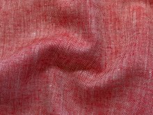 Leinen Baumwolle gewebt - meliert - rot