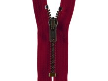 Reißverschluss Opti M40 Werra Antik gold nicht-teilbar 6 cm - burgundy