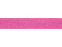 Hochwertiges Schrägband Baumwolle gefalzt 20 mm - uni dunkles rosa
