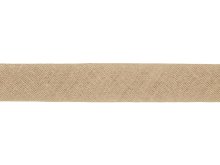 Hochwertiges Schrägband Baumwolle gefalzt 20 mm - uni schlamm