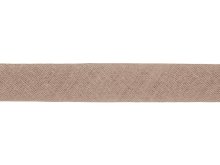Hochwertiges Schrägband Baumwolle gefalzt 20 mm - uni beige