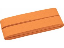 Hochwertiges Schrägband Baumwolle gefalzt 20 mm - 5 Meter Coupon - uni zartes orange