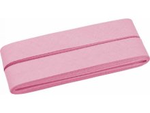Hochwertiges Schrägband Baumwolle gefalzt 20 mm - 5 Meter Coupon - uni rosa