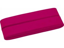 Hochwertiges Schrägband Baumwolle gefalzt 20 mm - 5 Meter Coupon - uni fuchsia