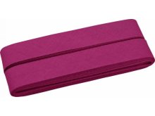 Hochwertiges Schrägband Baumwolle gefalzt 20 mm - 5 Meter Coupon - uni altfuchsia