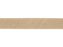 Hochwertiges Schrägband Baumwolle gefalzt 20 mm - uni helles khaki