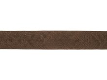 Hochwertiges Schrägband Baumwolle gefalzt 20 mm - uni braun