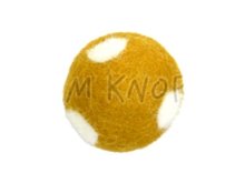 Jim-Knopf Filz-Applikation "Kleiner Punkte-Ball" 2cm gelb