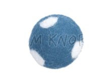 Jim-Knopf Filz-Applikation "Kleiner Punkte-Ball" 2cm hellblau