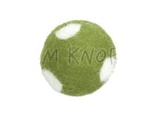 Jim-Knopf Filz-Applikation "Kleiner Punkte-Ball" 2cm grün