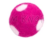 Jim-Knopf Filz-Applikation "Großer Punkte-Ball" 3cm pink