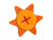 TogsZone Applikation Sternenblume zum Aufbügeln orange