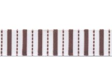Riley Blake Ripsband Stripes weiß-braun 16mm