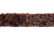 Pelzimitatband/Borte ca. 4 cm breit - Animalprint - dunkles braun