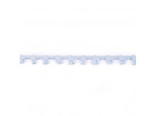 Quastenborte Baumwolle ca. 14 mm mit Fransen - uni blau