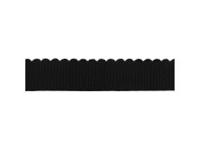 Gummiband elastisch 40 mm - Wellenkante - uni schwarz